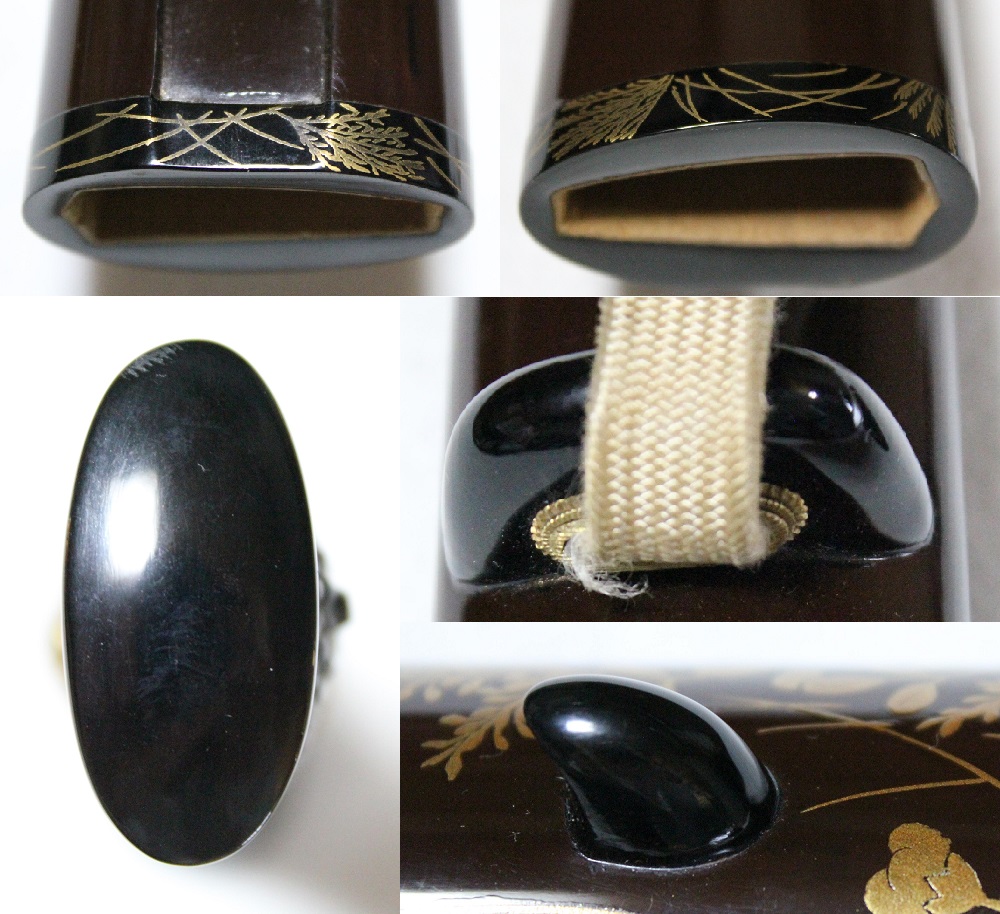 5 cm (4寸 1分 3厘 ) 镡 合口 目贯 龙虎図 金无垢地 无铭(后藤)