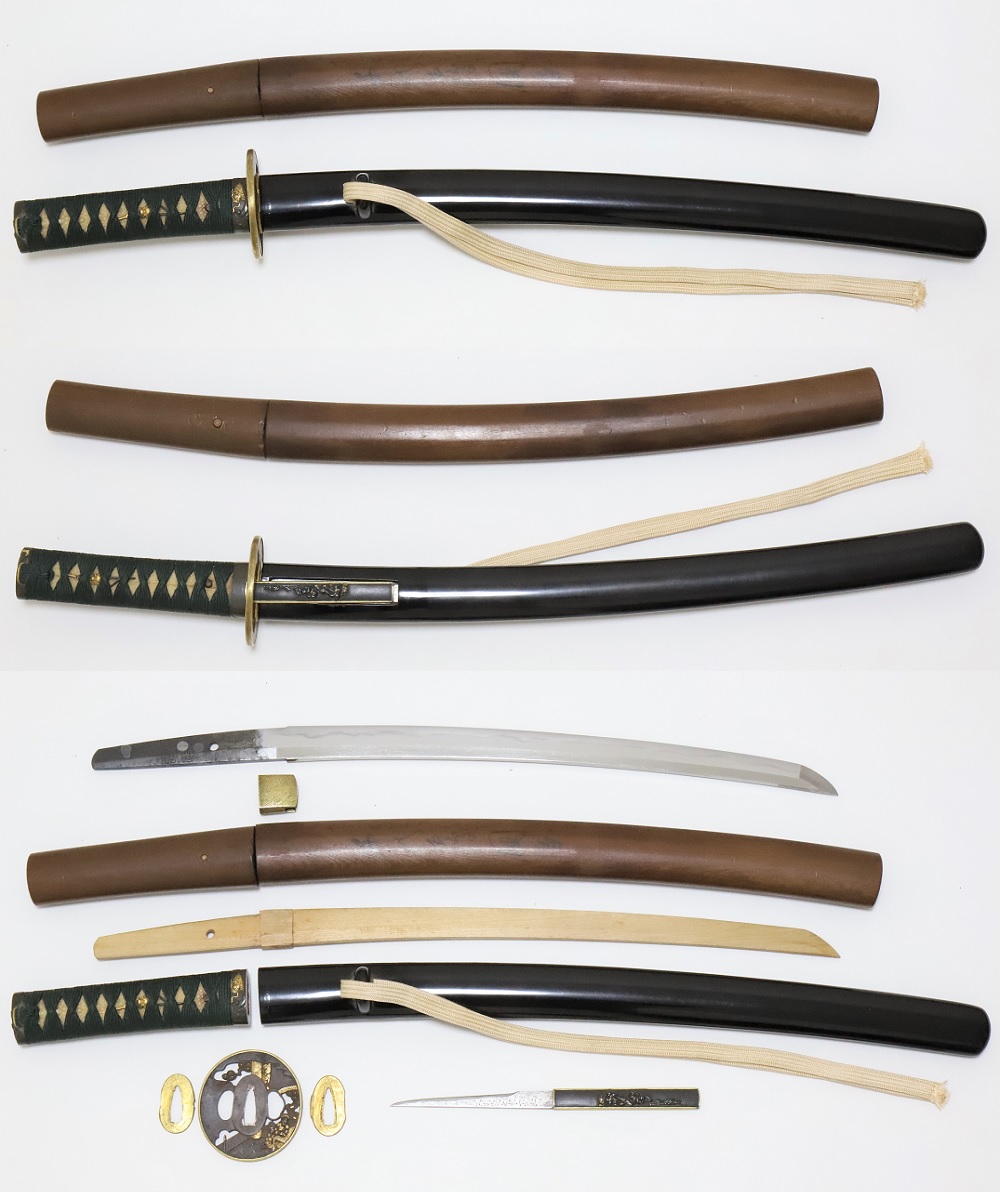 全長55cmエメラルド  模造刀 模擬刀 日本刀 居合刀 刀装具 太刀  軍刀